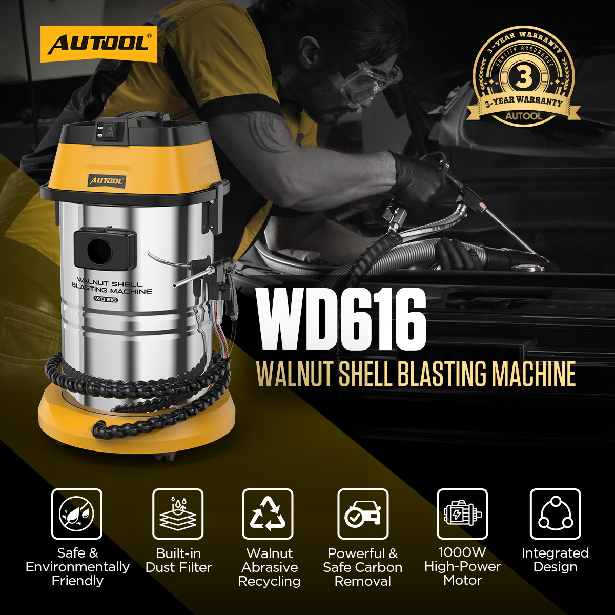 AUTOOL WD616 exact-model product and supplied setup view.