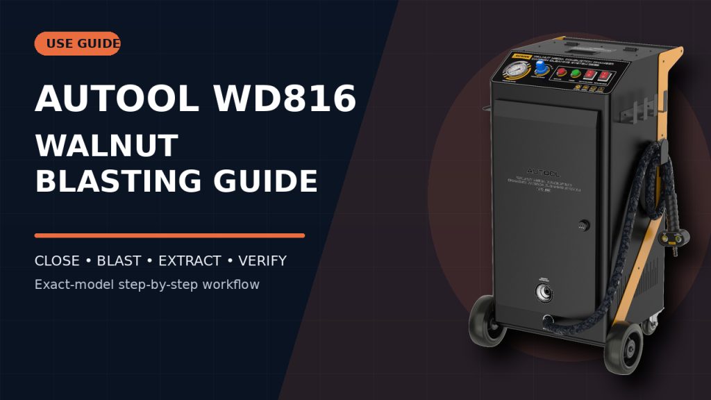 How to Use the AUTOOL WD816 Walnut Shell Carbon Cleaner