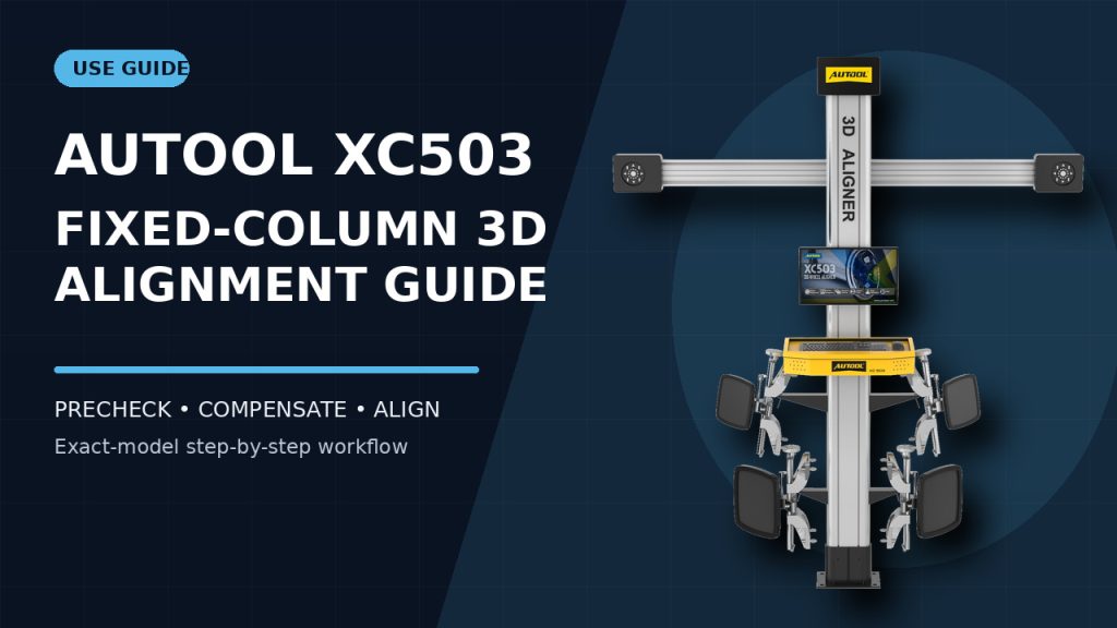 How to Use the AUTOOL XC503 3D Wheel Alignment Machine