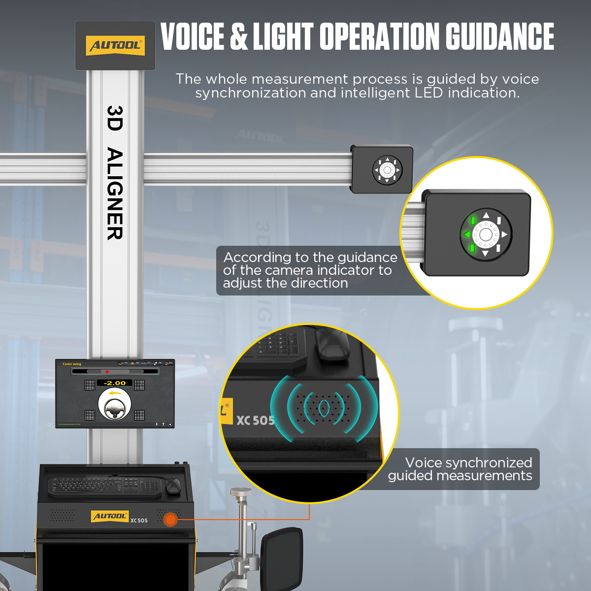 Exact AUTOOL XC505 3D wheel alignment machine product view