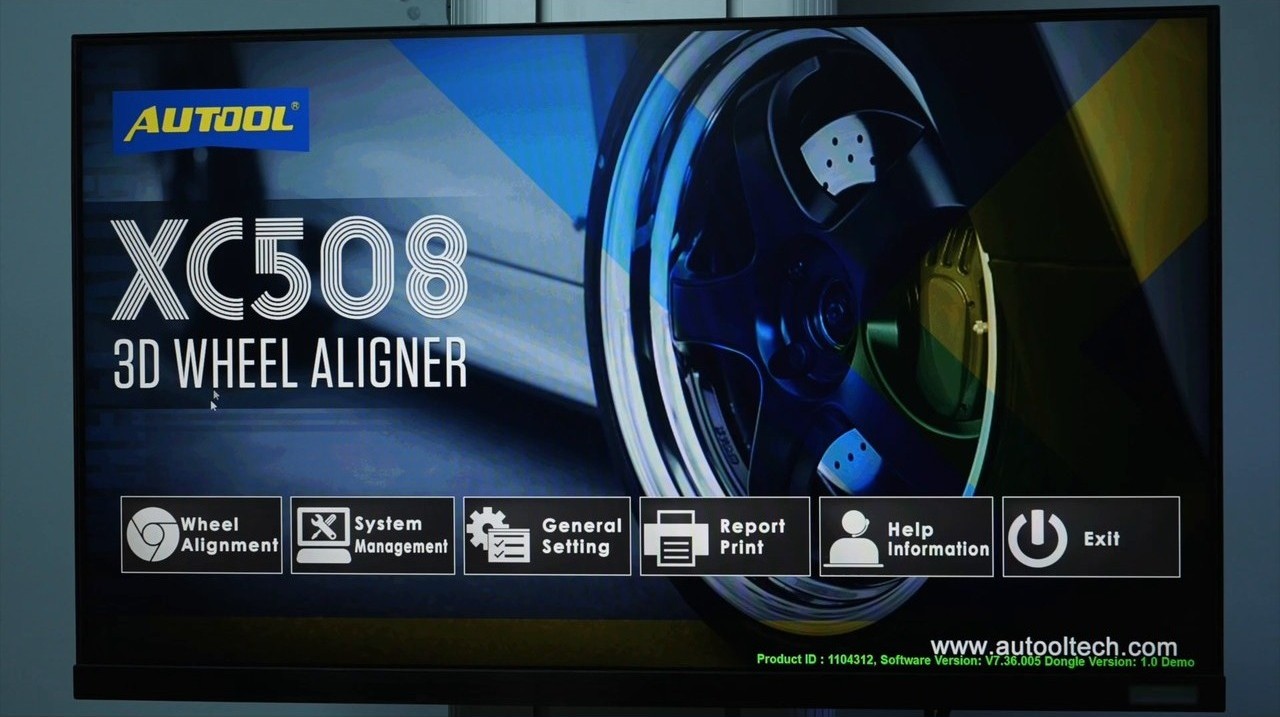 XC508 alignment software main interface