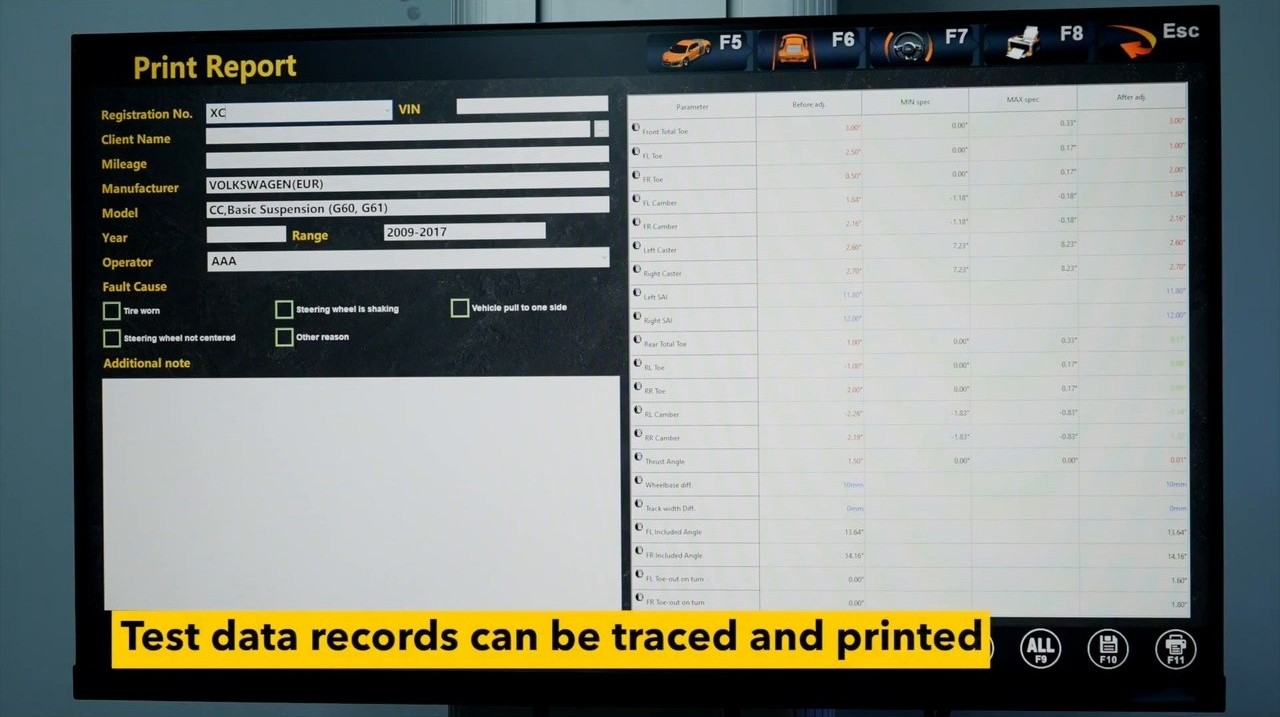 entering information and printing the report
