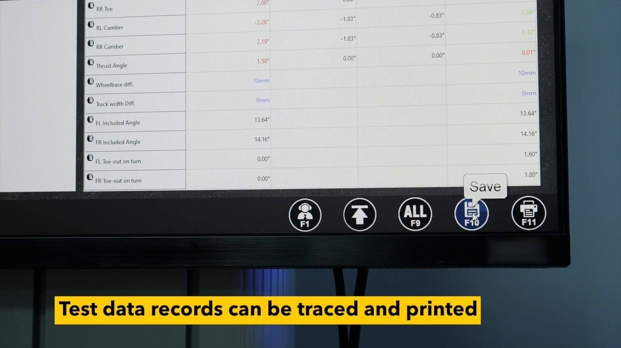 Save control on the XC508 measurement record screen