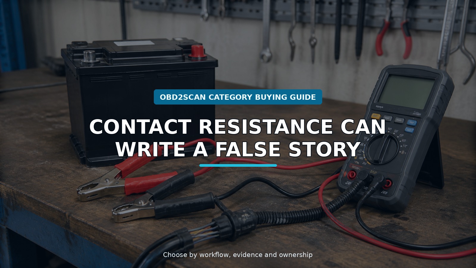 Workshop scene for battery tester replacement cable buying guide