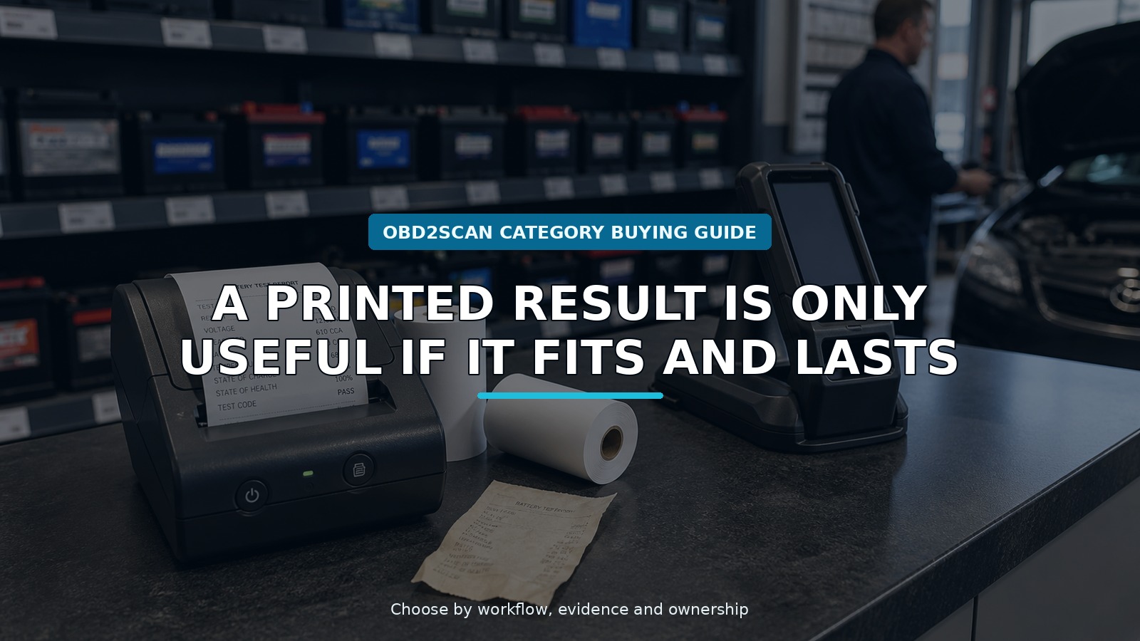 Workshop scene for battery tester thermal printer paper buying guide