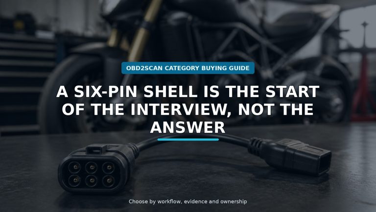 Workshop scene for benelli six-pin motorcycle diagnostic cable buying guide