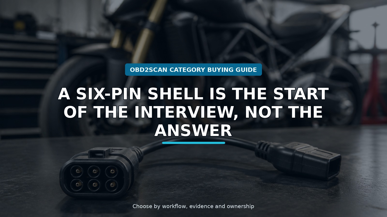 Workshop scene for benelli six-pin motorcycle diagnostic cable buying guide