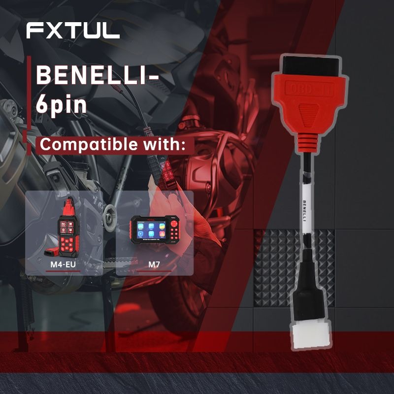 Exact first-party product or workflow view of FXTUL Benelli six-pin motorcycle diagnostic cable