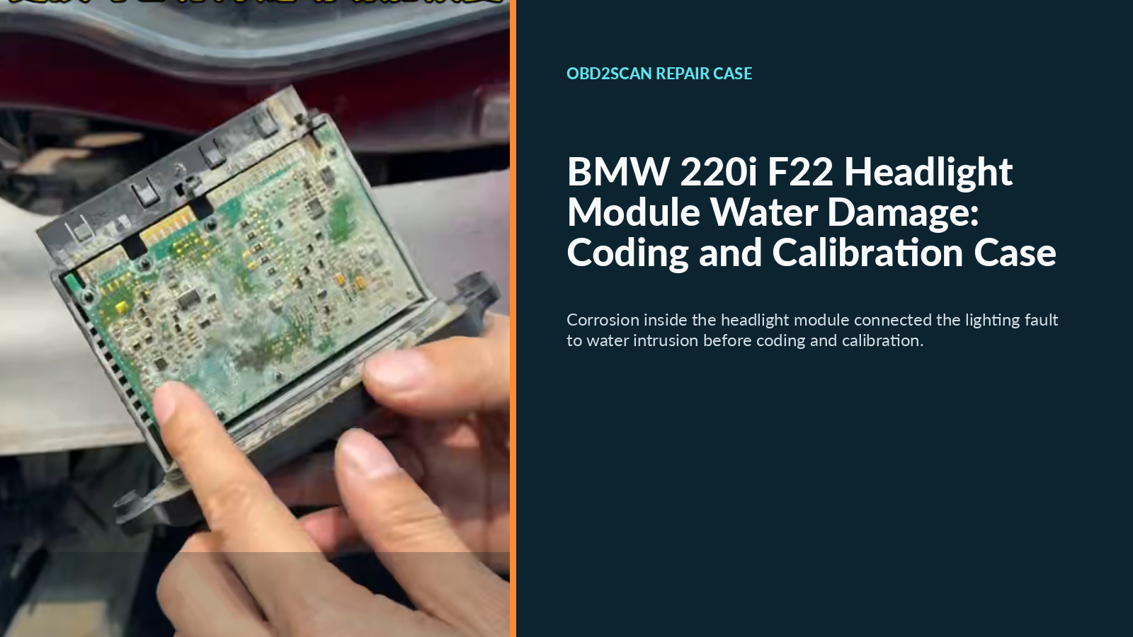 BMW 220i F22 Headlight Module Water Damage: Coding and Calibration Case