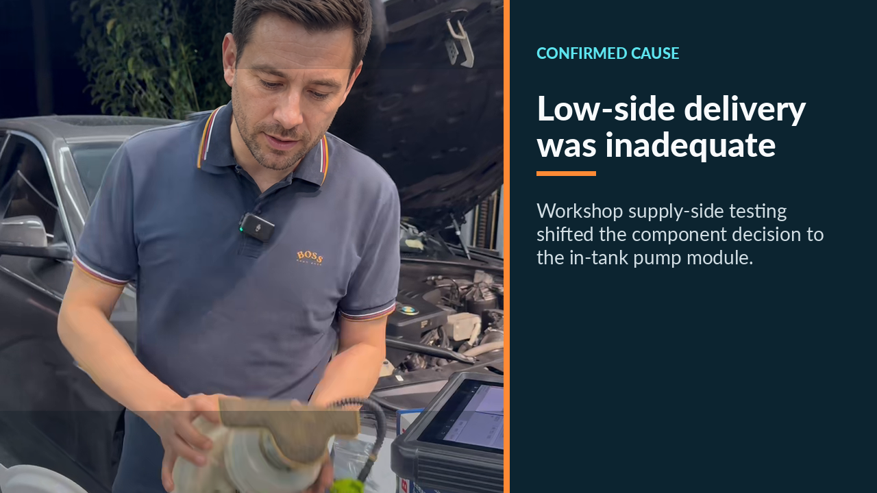 ALEX-01 presenting the confirmed BMW in-tank low-pressure fuel-pump module