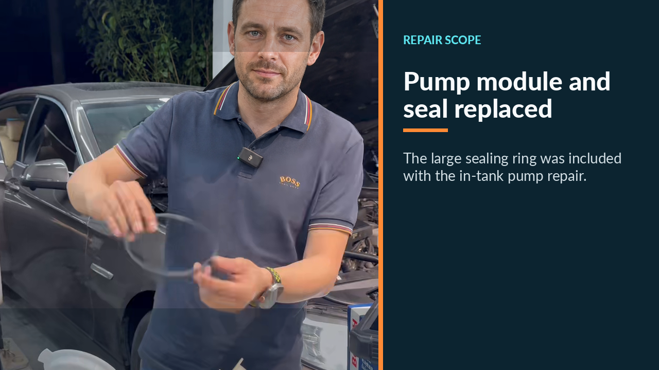 ALEX-01 presenting the BMW fuel-pump module sealing ring replacement