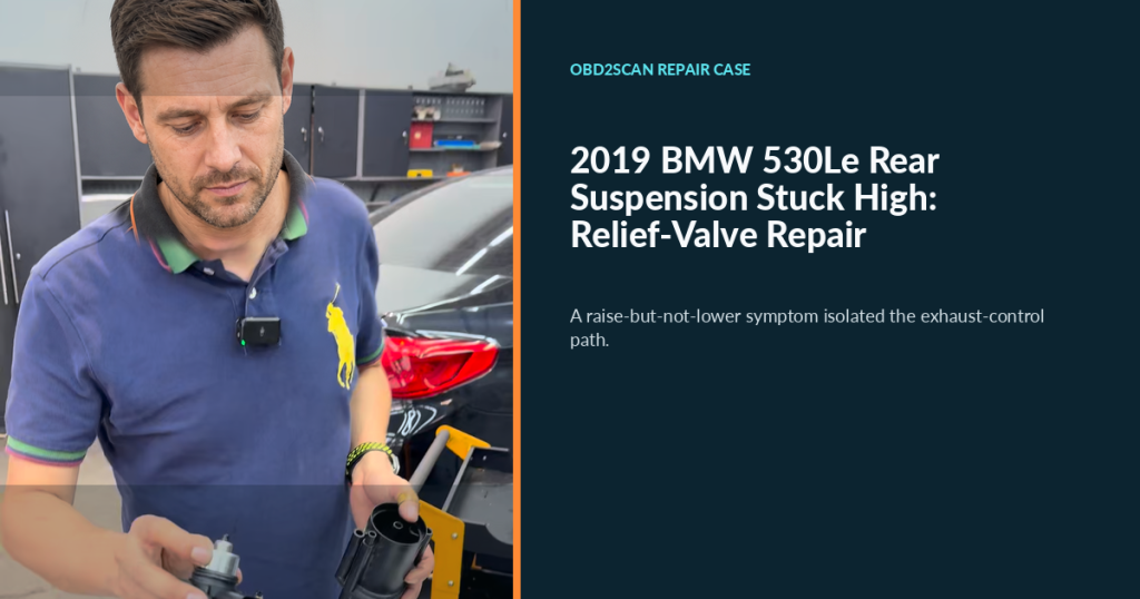2019 BMW 530Le Rear Suspension Stuck High: Relief-Valve Repair