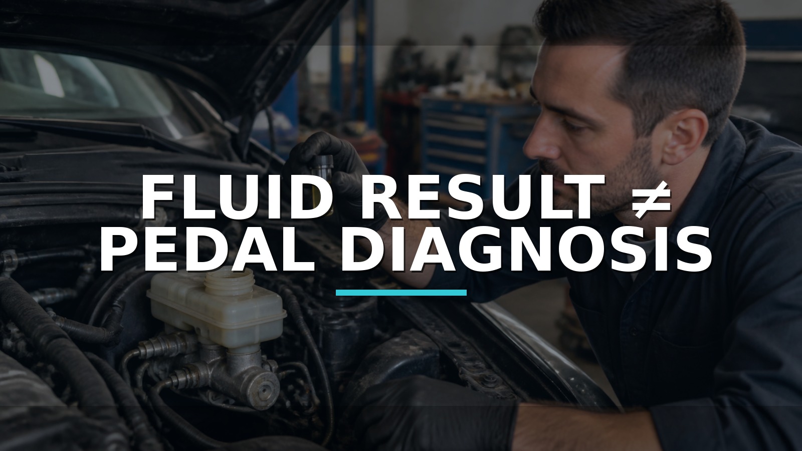 Fluid Result ≠ Pedal Diagnosis — conceptual diagnosis scene