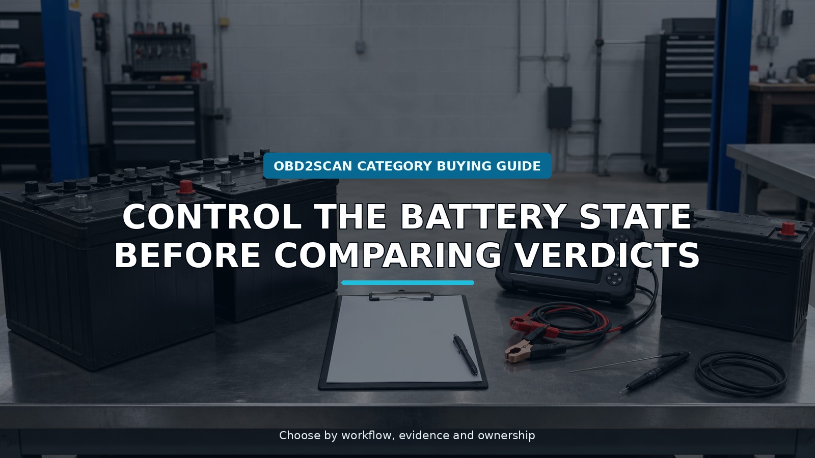 Workshop scene for color screen 12v 24v battery tester buying guide