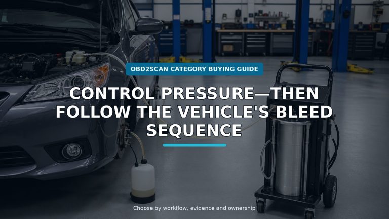Workshop scene for compact pulsating brake fluid flush machine buying guide
