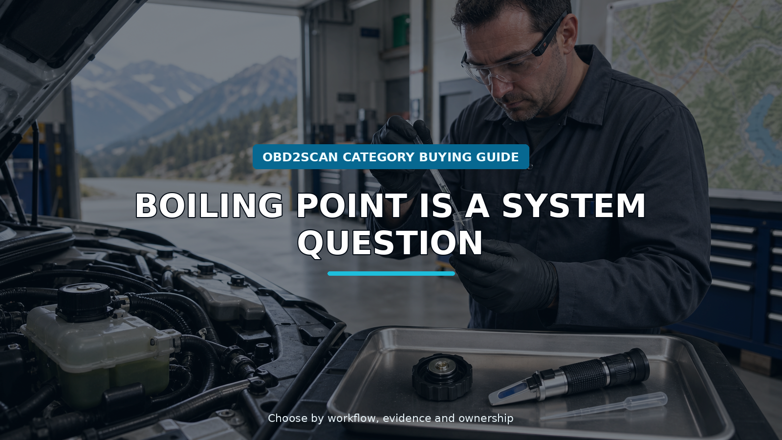 Workshop scene for coolant boiling point tester buying guide