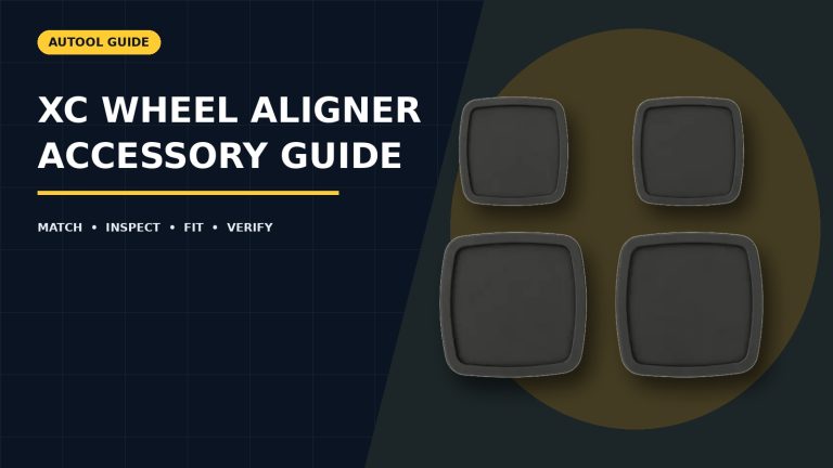 AUTOOL XC Series Wheel Aligner Accessories illustrated tutorial cover