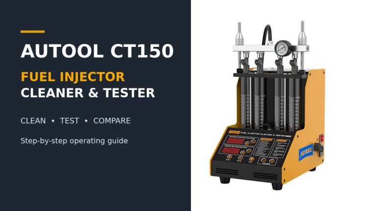 AUTOOL CT150 fuel injector cleaner and tester step-by-step operating guide