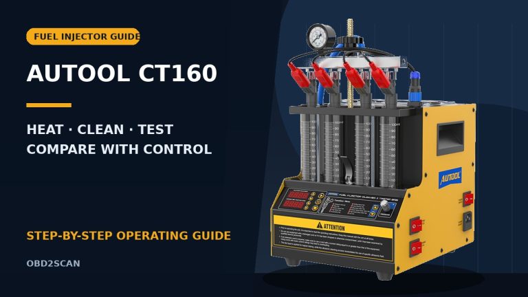 AUTOOL CT160 heated fuel injector cleaner and tester operating guide
