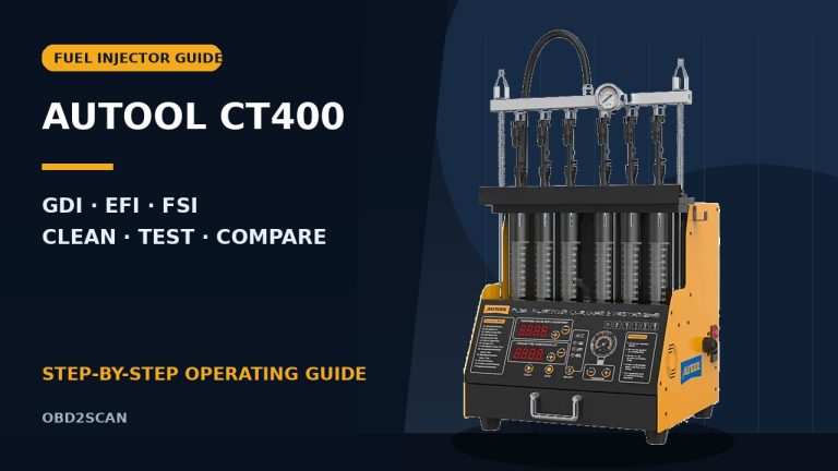 AUTOOL CT400 GDI EFI FSI injector cleaner and tester operating guide