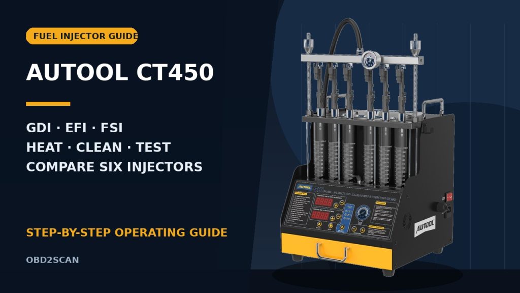 How to Use the AUTOOL CT450 Heated GDI Fuel Injector Cleaner and Tester