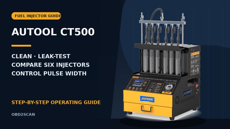 AUTOOL CT500 GDI EFI FSI fuel injector cleaner and tester operating guide
