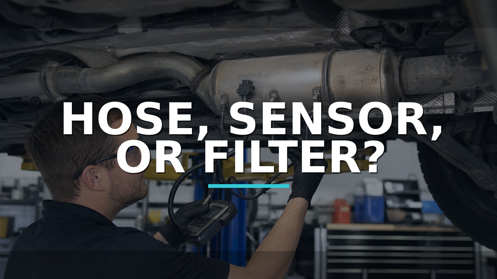 Hose, Sensor, Or Filter? — conceptual diagnosis scene