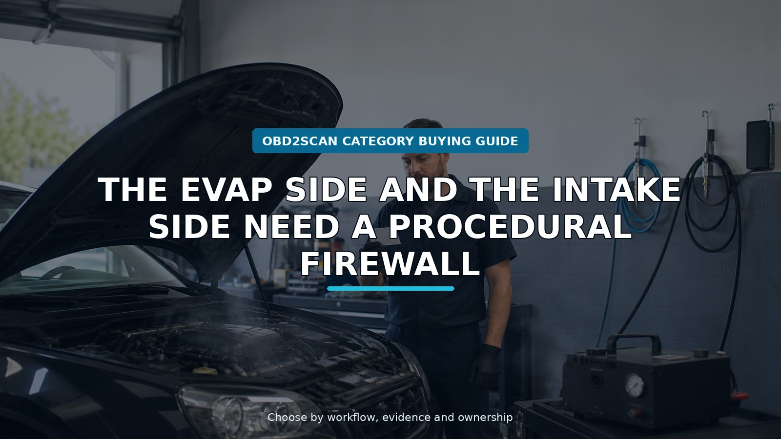 Workshop scene for dual-pressure evap and intake smoke machine buying guide