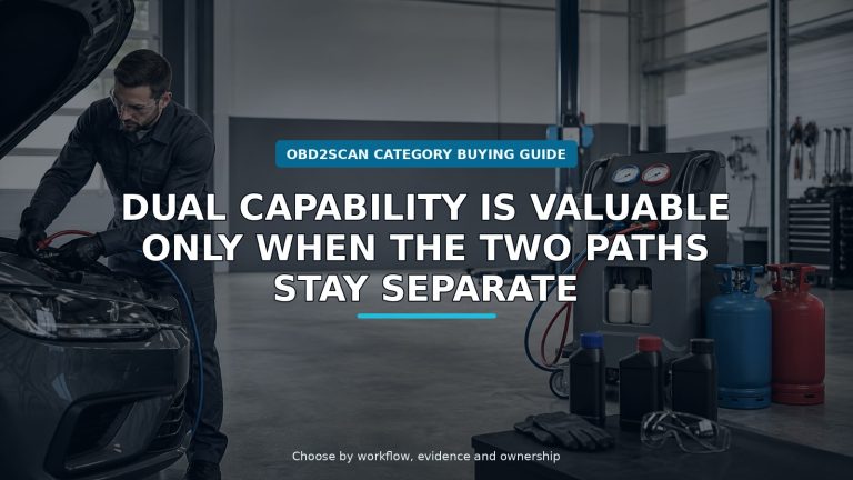 Workshop scene for r134a and r1234yf dual refrigerant recovery machine buying guide