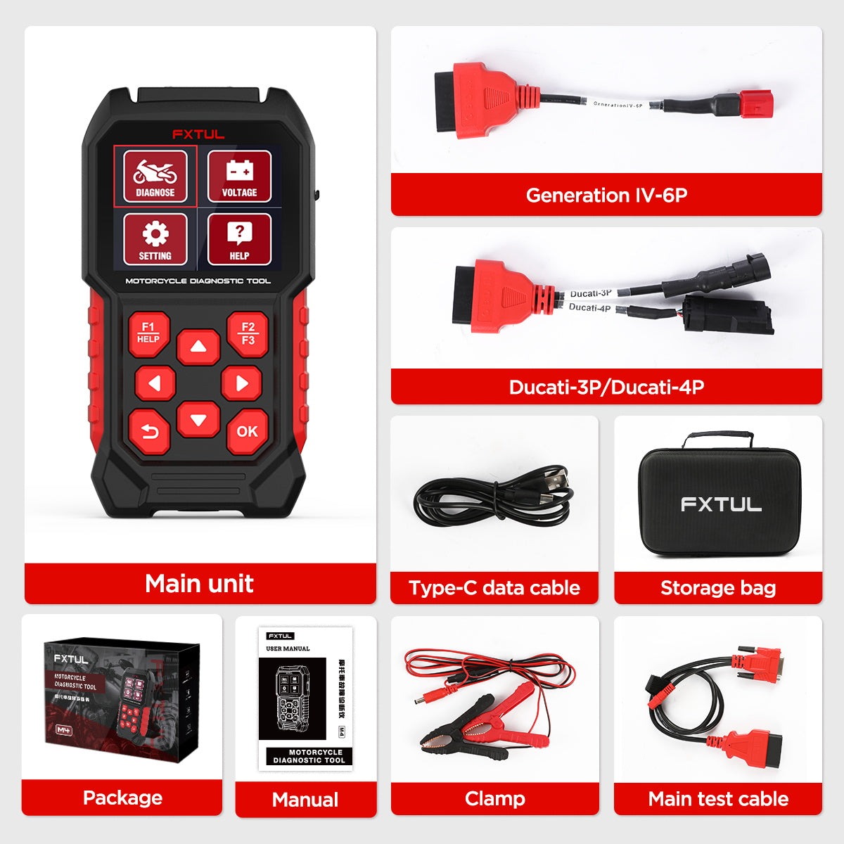 Second exact first-party product or workflow view of FXTUL M4-DUC Ducati motorcycle diagnostic tool