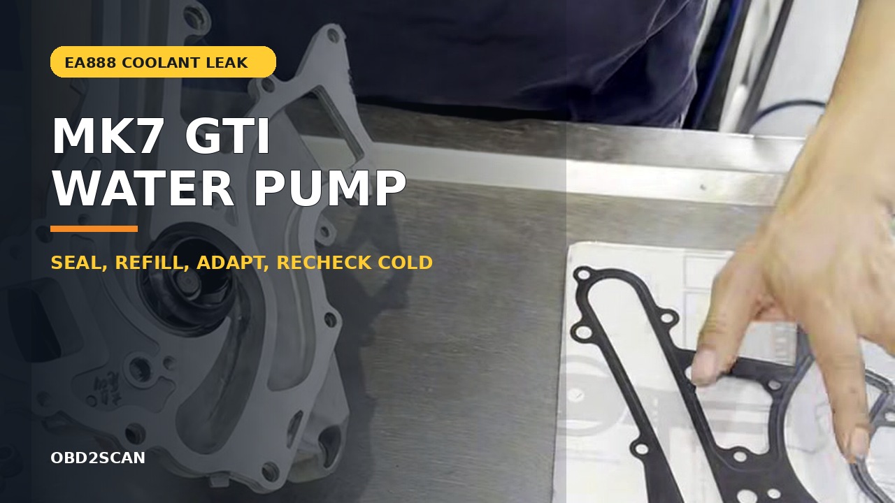 MK7 GTI Water Pump Leak: Plan the Intake-Off Repair and Cooling-System Refill photographic cover