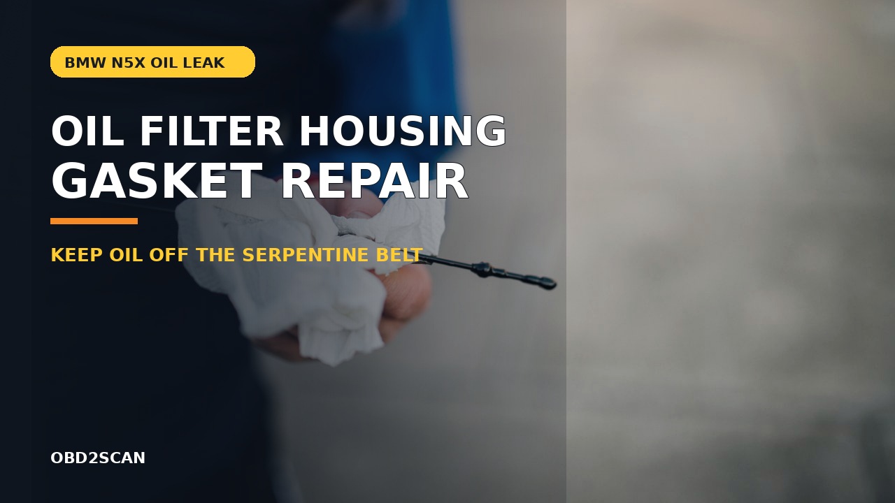 BMW N5X Oil Filter Housing Gasket: Replace It Before Oil Reaches the Belt photographic cover