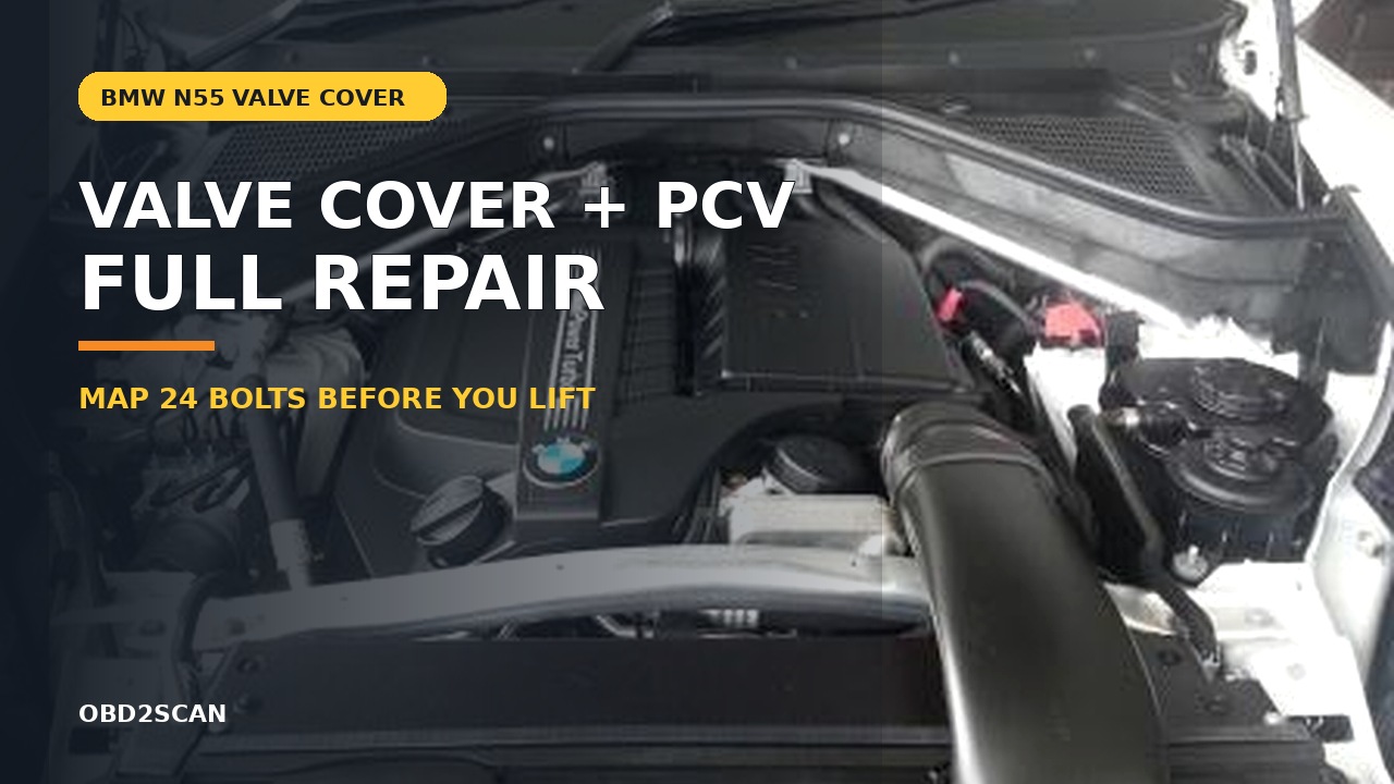 BMW N55 Valve Cover and PCV Replacement: A 24-Bolt Reassembly Map photographic cover