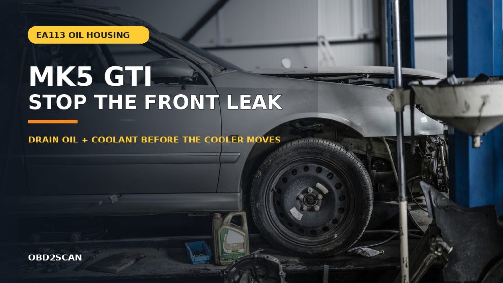 MK5 GTI EA113 Oil Filter Housing: Replace the Housing and Refill Both Circuits