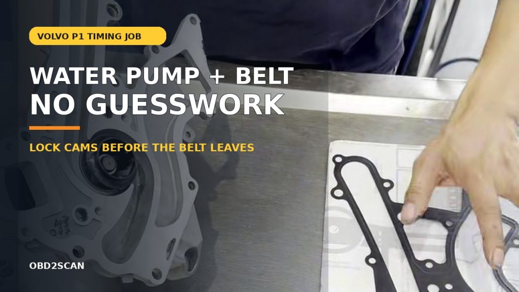 Volvo P1 Water Pump and Timing Belt: Lock, Replace, Rotate, Recheck