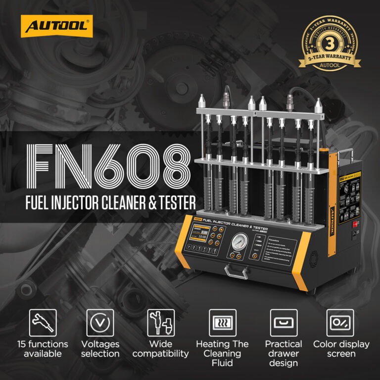 Second exact first-party product or workflow view of AUTOOL FN608 eight-cylinder injector cleaner tester