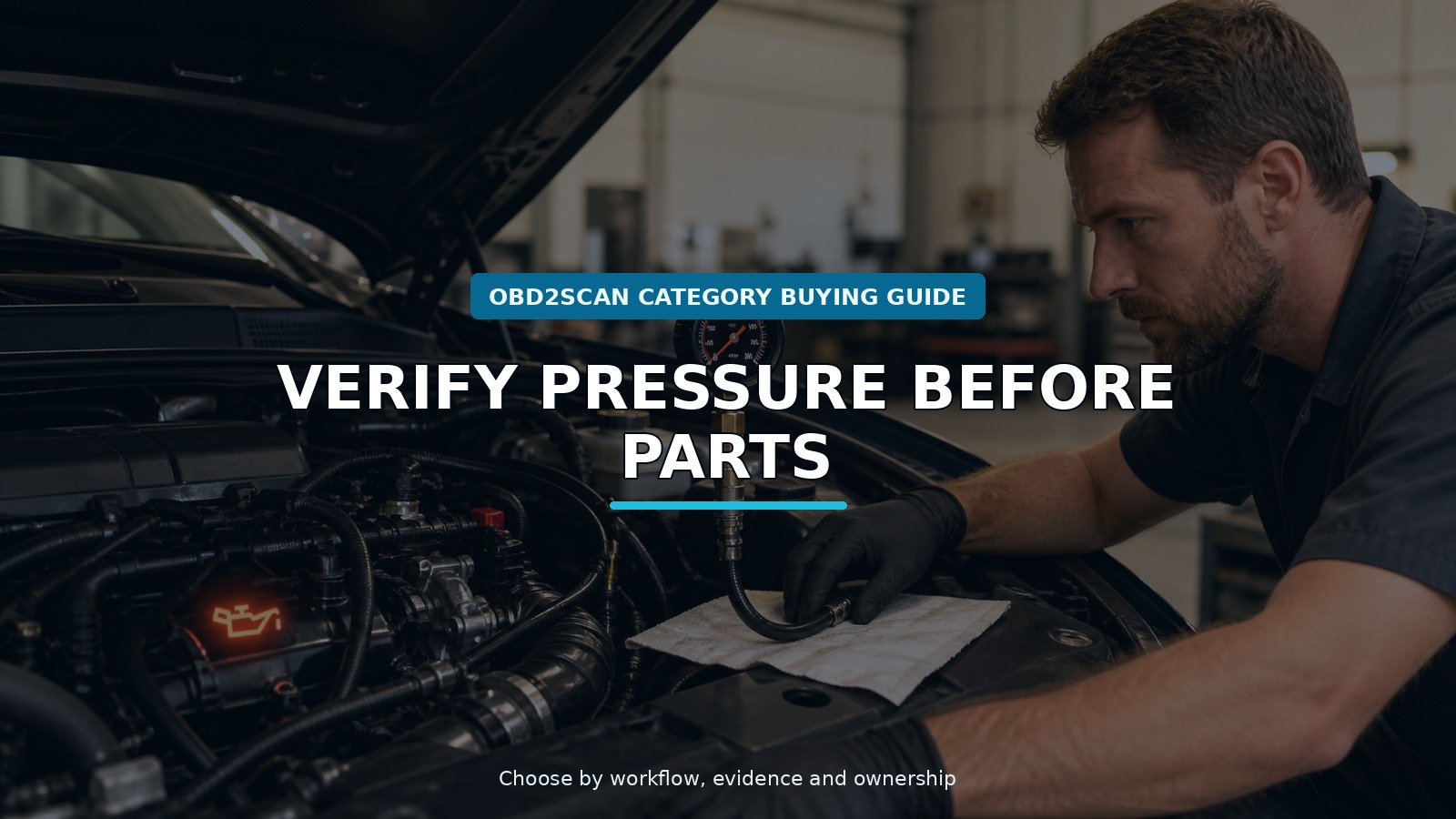 Workshop scene for engine oil pressure tester buying guide