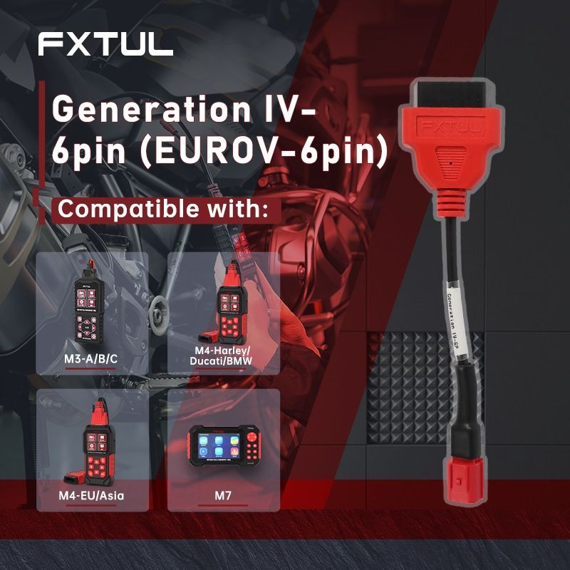 Exact first-party product or workflow view of FXTUL Generation IV and Euro V six-pin diagnostic cable