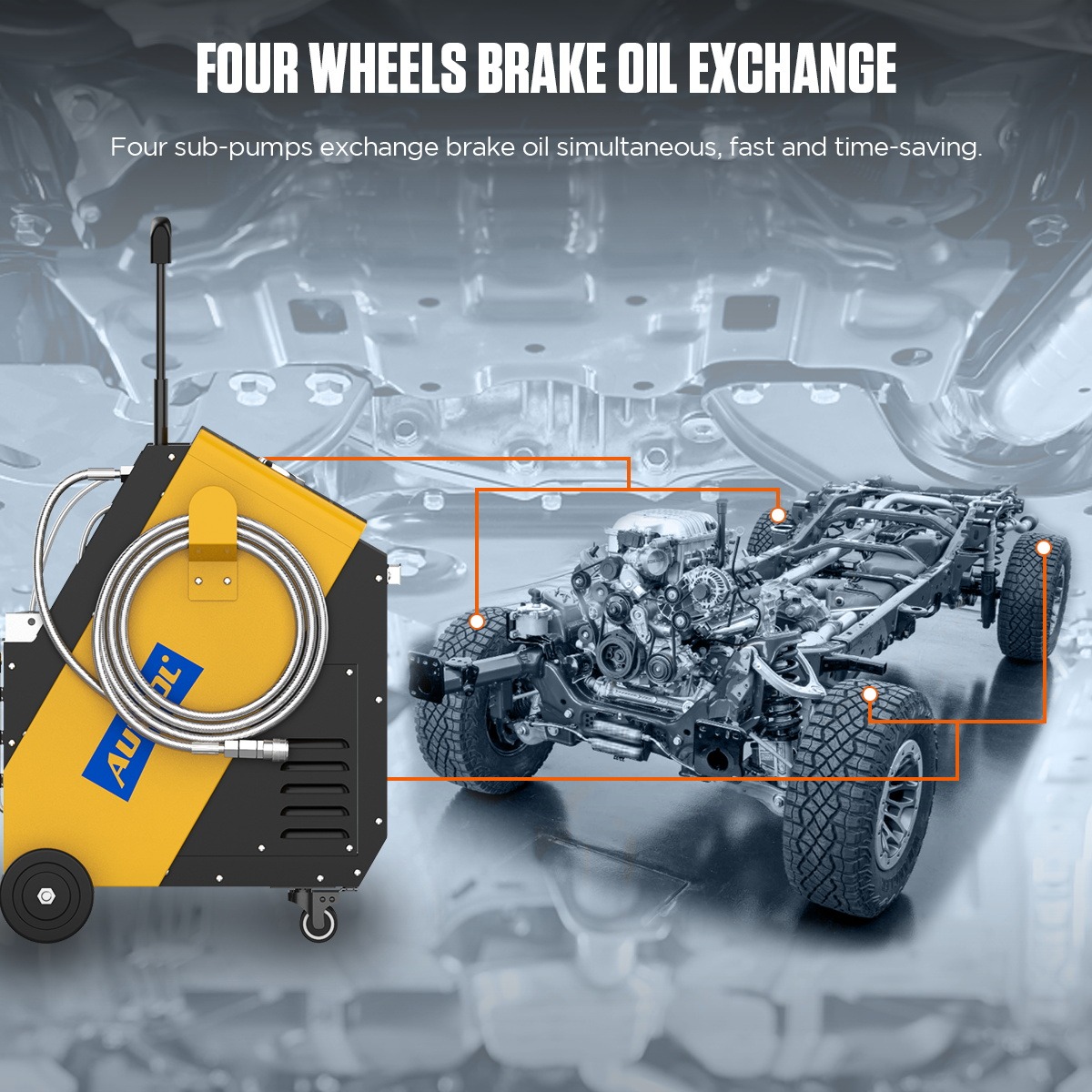 Second exact first-party product or workflow view of AUTOOL AST618 four-wheel pulsating brake fluid exchanger