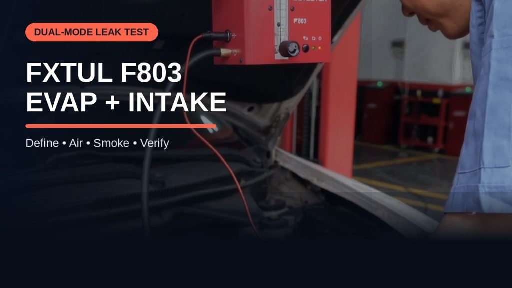 How to Use FXTUL F803 Dual Mode for EVAP and Intake Leak Tests