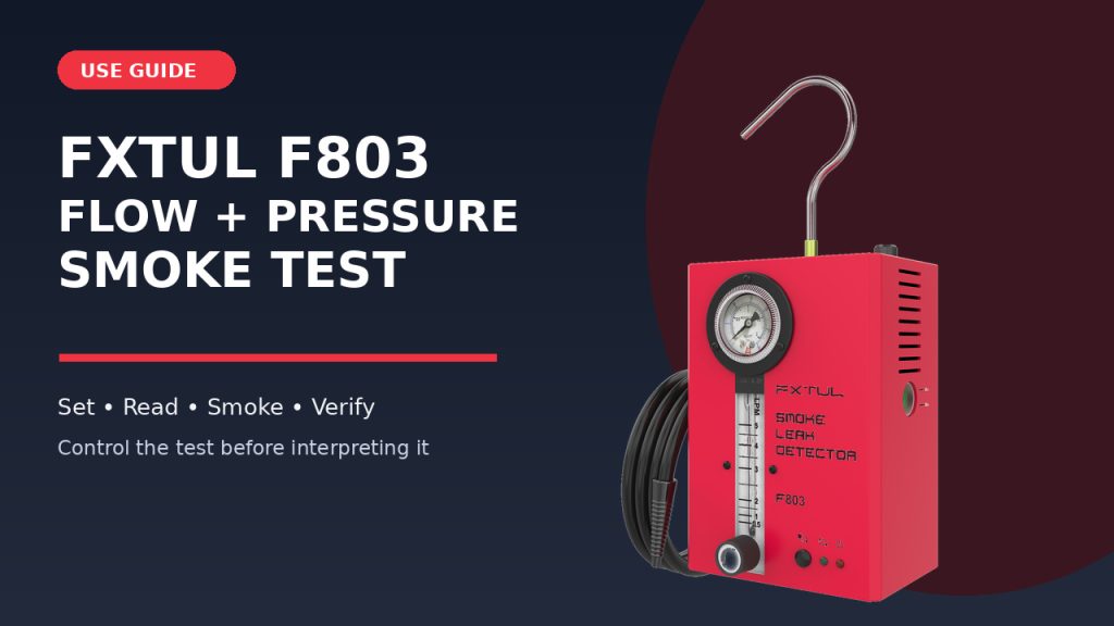 How to Use the FXTUL F803 Smoke Leak Detector