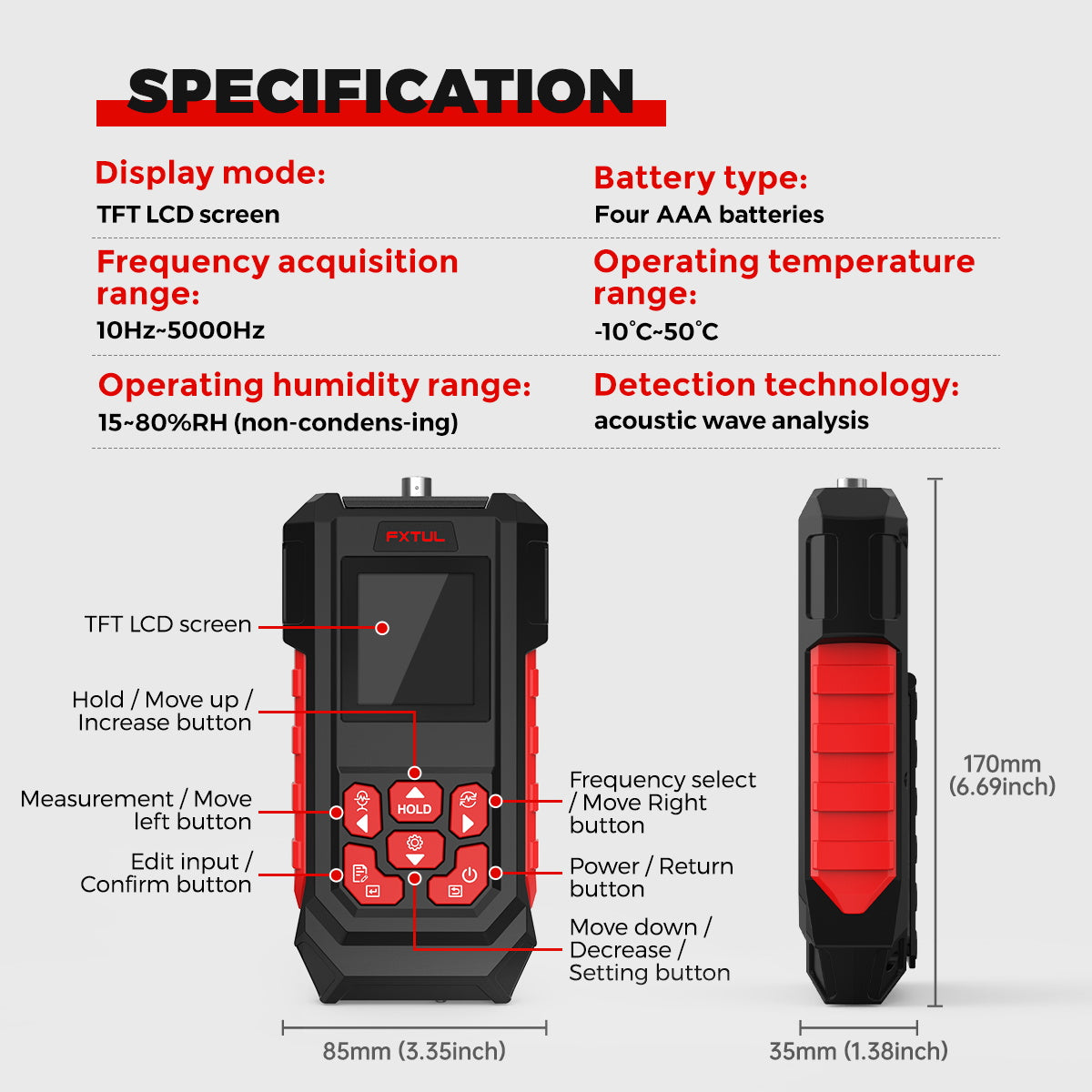 Exact first-party product or workflow view of FXTUL sonic belt tension tester