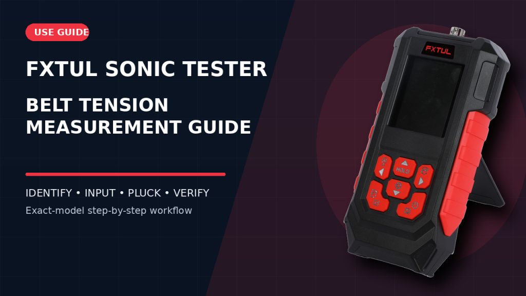 How to Use the FXTUL Sonic Belt Tension Tester