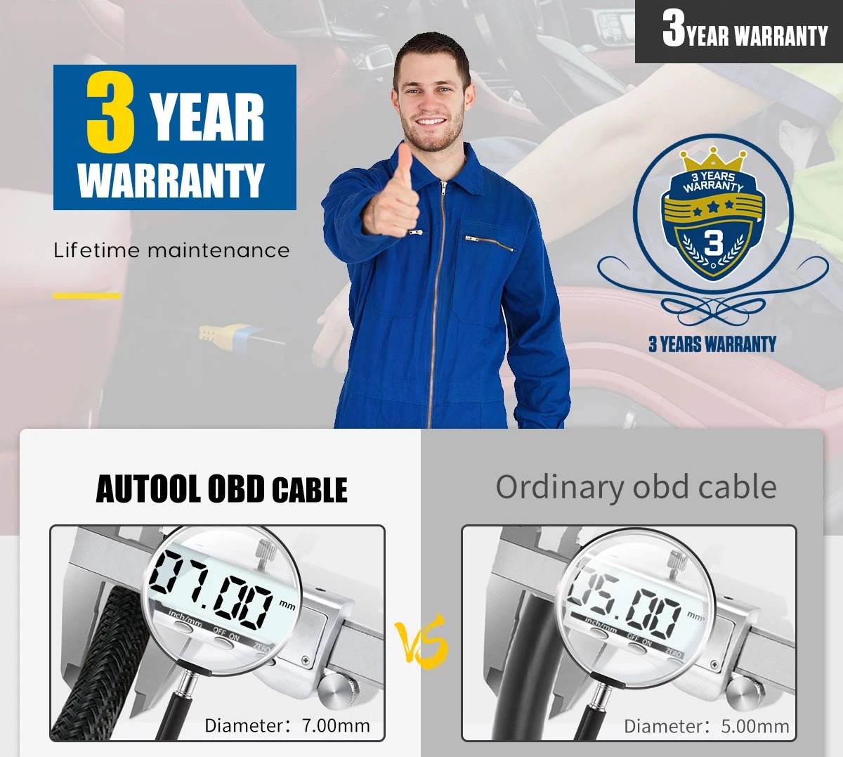 Second exact first-party product or workflow view of AUTOOL GM 12-pin to 16-pin adapter cable