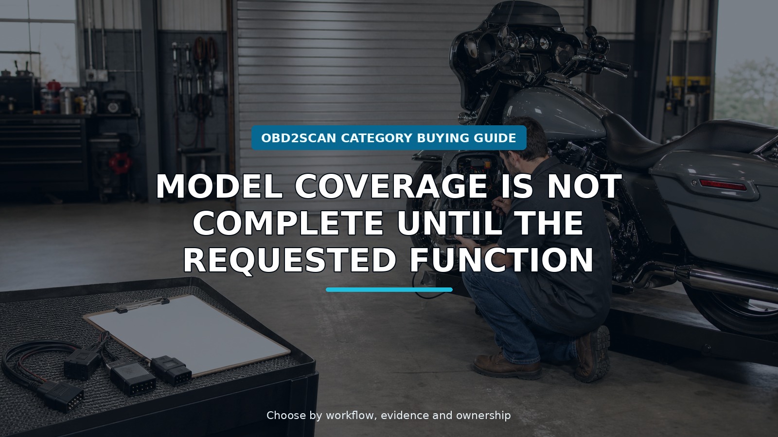 Workshop scene for harley-davidson motorcycle diagnostic tool buying guide