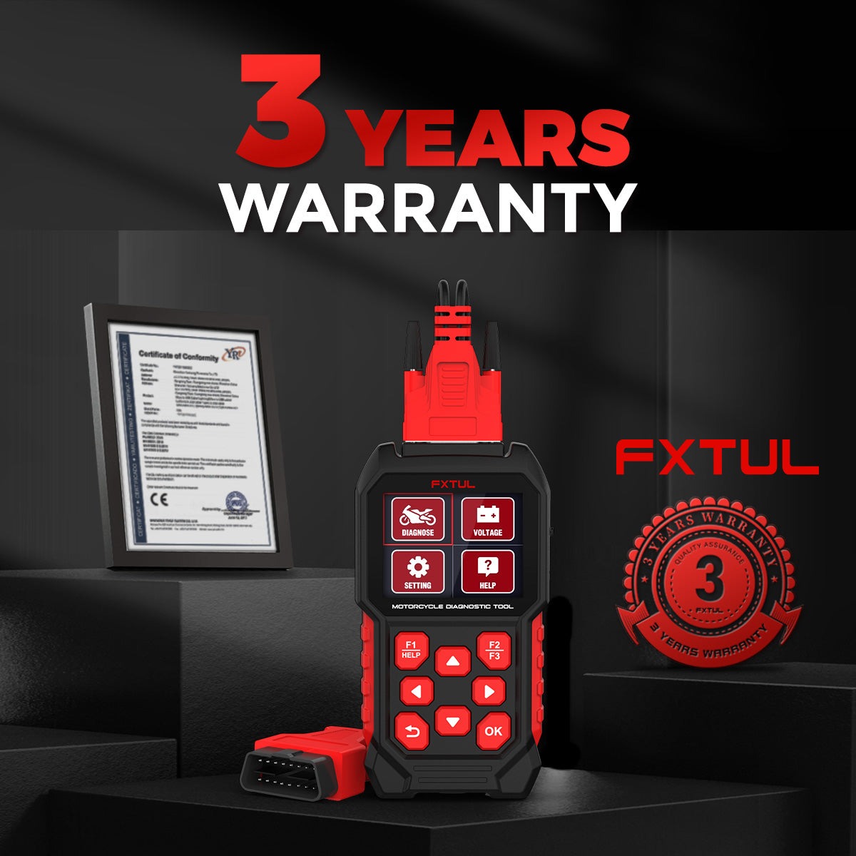 Second exact first-party product or workflow view of FXTUL M4-EU ten-brand regional motorcycle diagnostic scanner