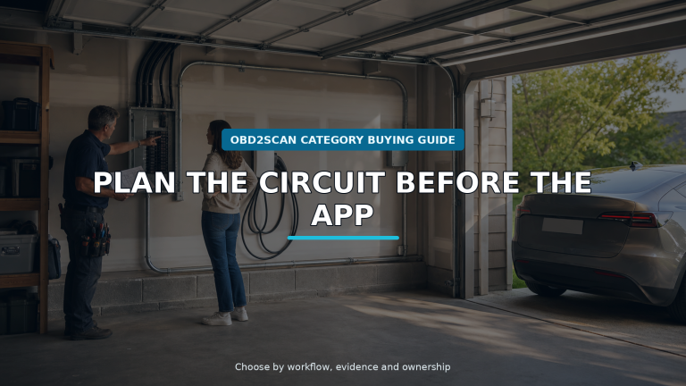 Workshop scene for home ev charger buying guide