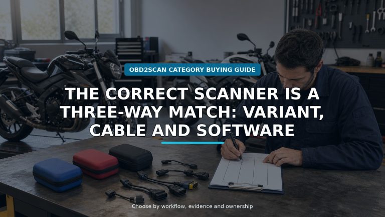 Workshop scene for honda and yamaha motorcycle diagnostic tool variant guide