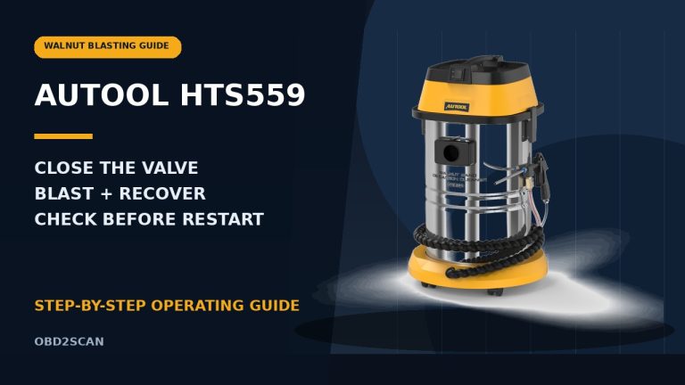 AUTOOL HTS559 walnut blasting step-by-step guide