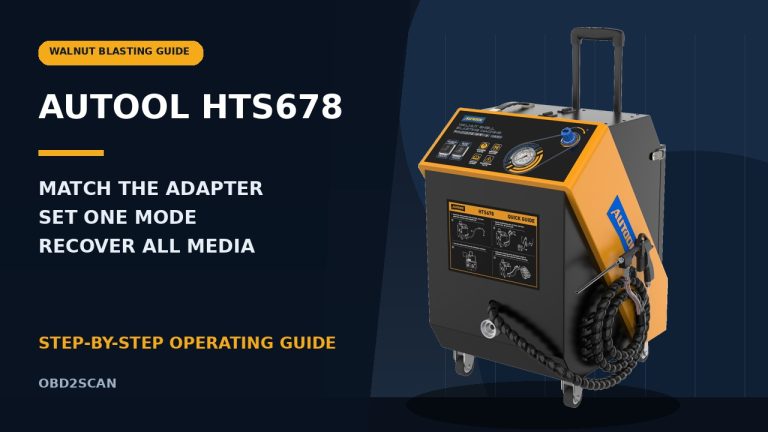 AUTOOL HTS678 walnut blasting step-by-step guide